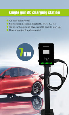 Коммерческое портативное зарядное устройство Wallbox EV с кабелем зарядки 5 м и выходной мощностью 7 кВт
